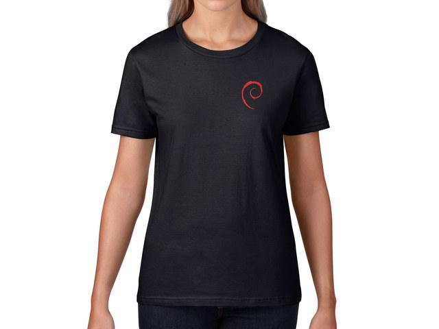 Debian Swirl női póló (fekete)