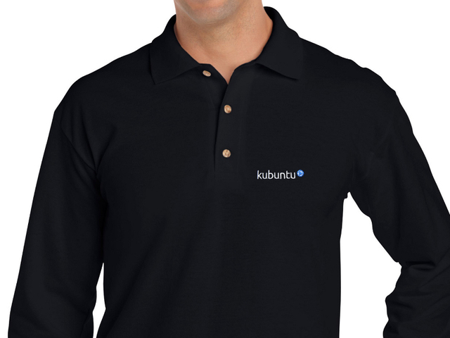 Hosszúujjú Kubuntu póló (fekete)