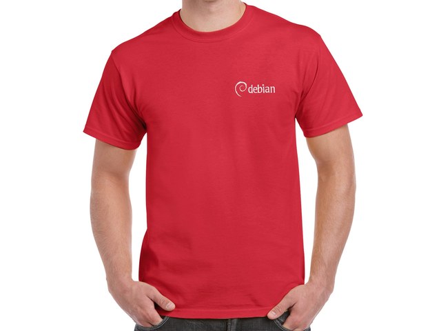Debian póló (piros)