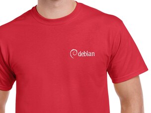 Debian póló (piros)