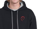 Debian Swirl kapucnis pulóver (fekete-szürke)