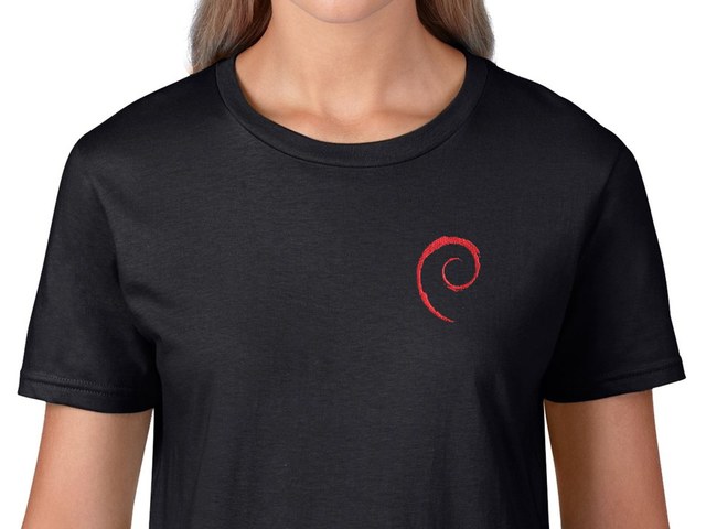 Debian Swirl női póló (fekete)