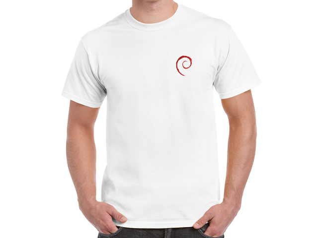 Debian Swirl póló (fehér)