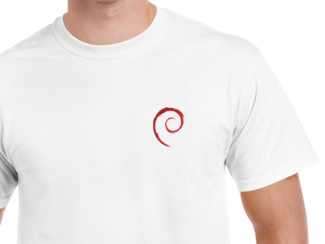 Debian Swirl póló (fehér)
