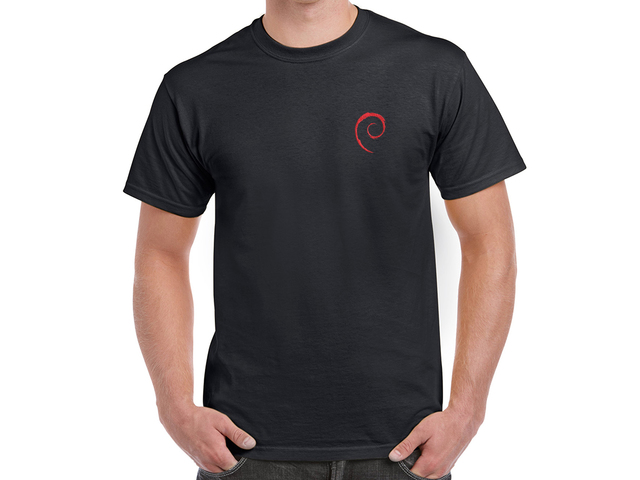 Debian Swirl póló (fekete)