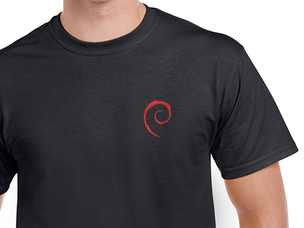 Debian Swirl póló (fekete)
