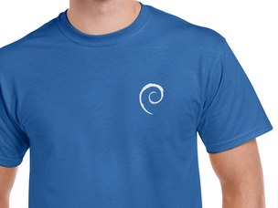 Debian Swirl póló (kék)