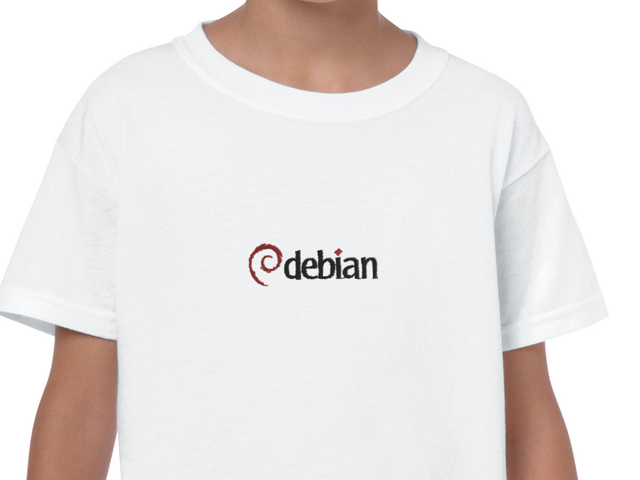 Fehér Debian gyermek póló