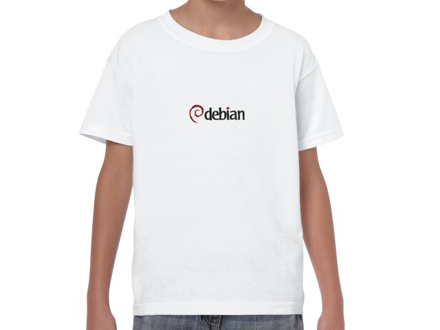 Fehér Debian gyermek póló