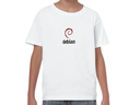 Fehér Debian gyermek póló álló logóval