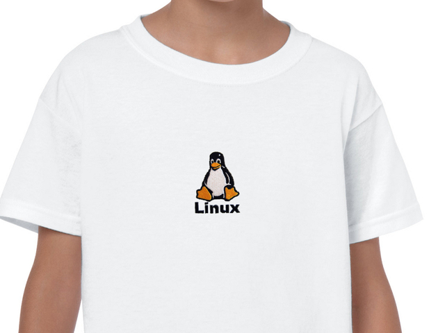 Fehér Linux gyermek póló
