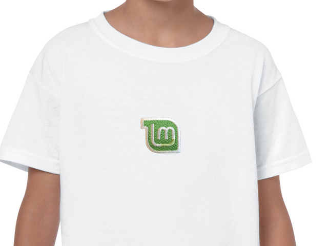 Fehér Linux Mint gyermek póló