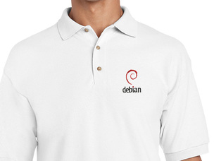 Galléros Debian (type 2) póló (fehér)