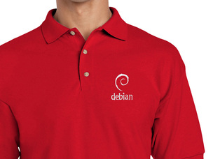 Galléros Debian (type 2) póló (piros)