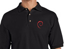 Galléros Debian Swirl póló (fekete)