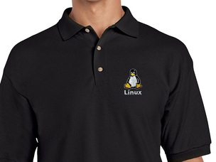 Galléros Linux póló (fekete)