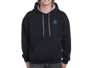 KDE kapucnis pulóver (fekete-szürke)