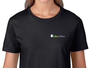 LibreOffice női póló (fekete)