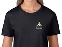 Linux női póló (fekete)