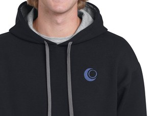 OpenMandriva kapucnis pulóver (fekete-szürke)