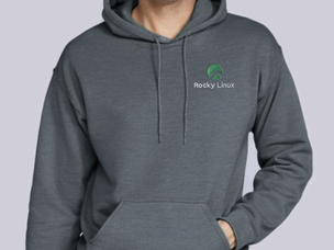 Rocky Linux kapucnis pulóver