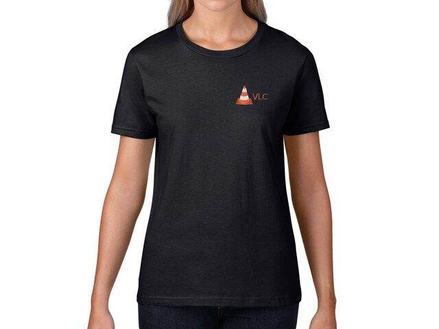 VLC női póló (fekete)